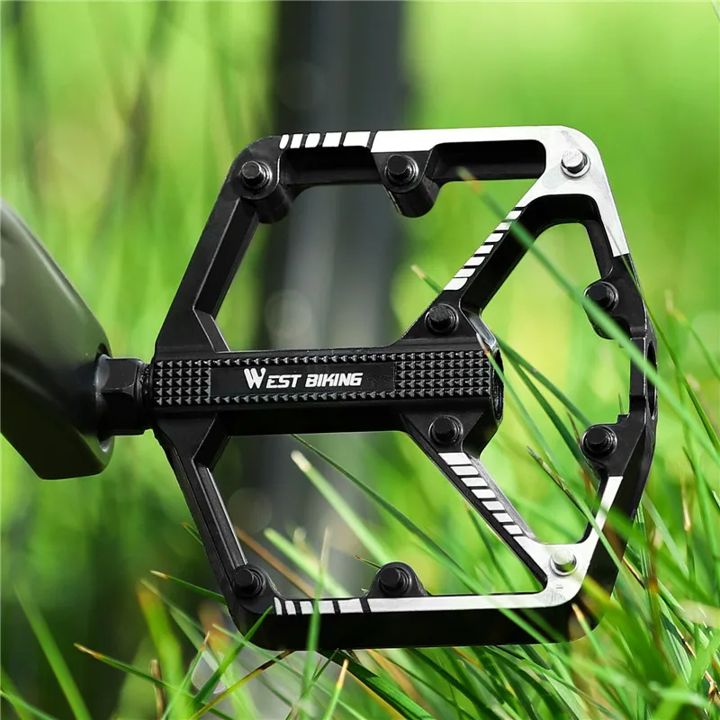 Велосипедные педали WEST BIKING с герметичной втулкой DU Нескользящие на платформе из
