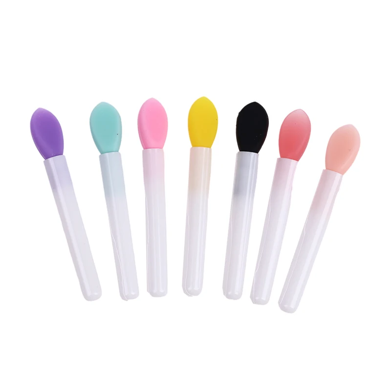 

10Pcs Silicone Lip Balms Lip Mask Brush With EVA Packaging Dust Lipstick Cosmetic Makeup Brushes