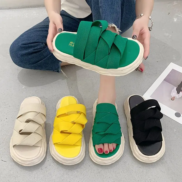 

Bandage Sandals for Women Thick Bottoms Slides Summer Shoes Casual Chunky Platform Woman Sneaker Sandals Slippers Zapatillas