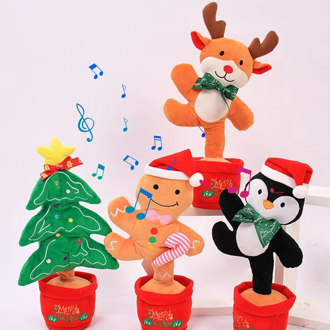 

Рождественская елка, пение, танцевальные игрушки, Санта-Клаус, детская музыкальная игрушка, танцующие, имитирующие Игрушки для девочек и мальчиков, повторяющие то, что вы говорите, подарок
