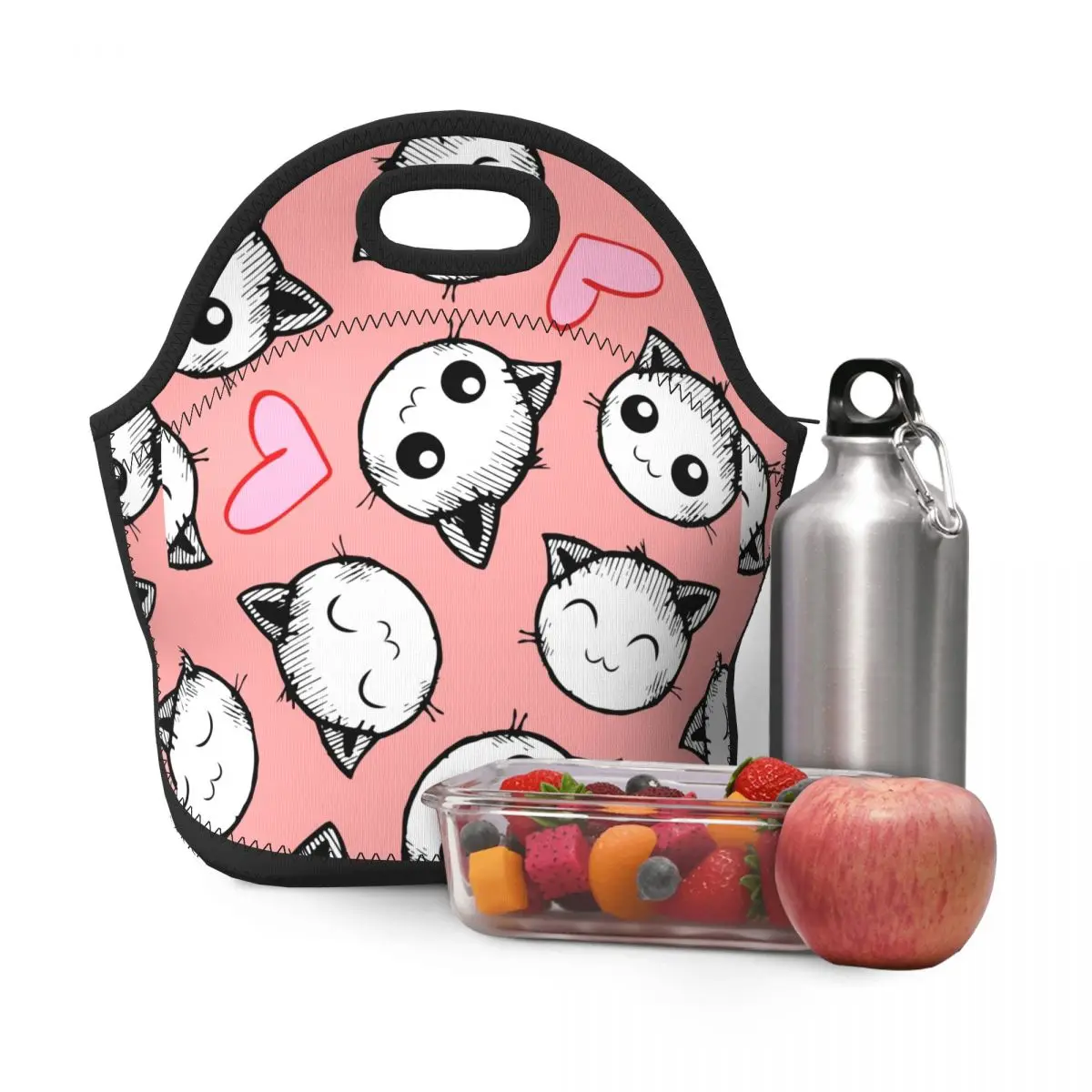 

Pink Lunch Bags for Girls School Women's Work Lunch Bag Picnic Camping Fruits Drinks Organizer