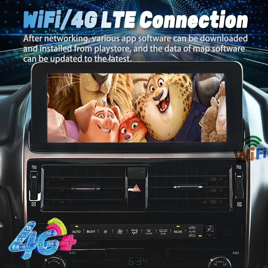 12-дюймовый Android-экран для Lexus GX400 GX460 2010-2022 поддержка оригинального CD Mark Levinson