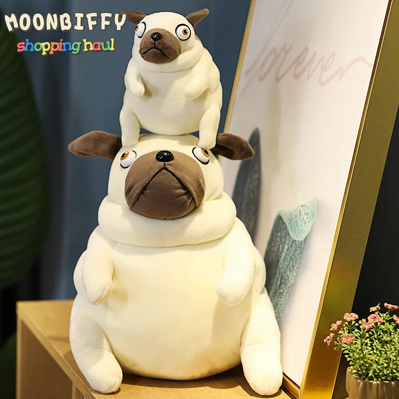 

15/30cm Plush Animals Lovely Fat Pug Plush Toys Kawaii Sitting Pug Dogs Toy Stuffed Dolls for Kids Children Birthday Gift Dolls