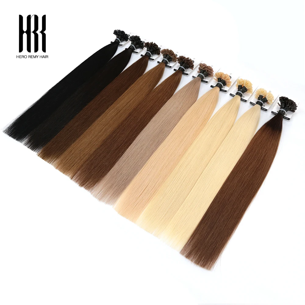 Наращивание волос с U-образным кончиком человеческие волосы Fushion 100 настоящие Remy