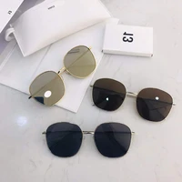 luxury brand designer gm sunglasses men doublebread glasses vintage oval alloy sun glasses for women fashion