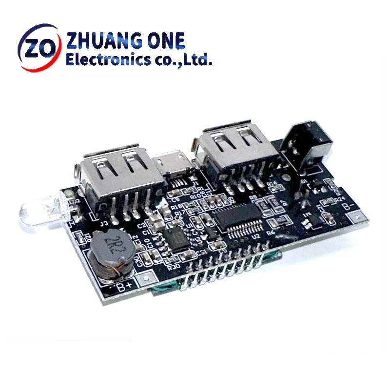 Модуль питания печатной платы с двойным USB 18650 для зарядки аккумуляторов 5 В 1 А а