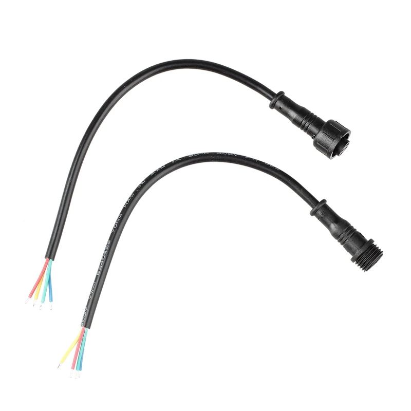 

3X LED Strips 4 Pin Waterproof Power Connector Cable Black