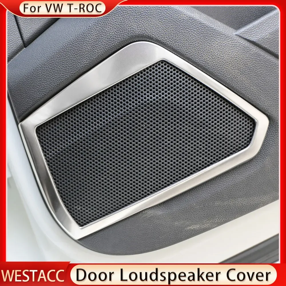 Автомобильная дверь Аудио Громкий динамик крышка отделка для Volkswagen VW T-Roc TROC 2018 2019
