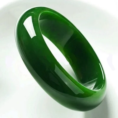 

zheru jewelry green natural hetian jade 54mm-64mm bracelet elegant princess jewelry best gift for mother to girlfriend