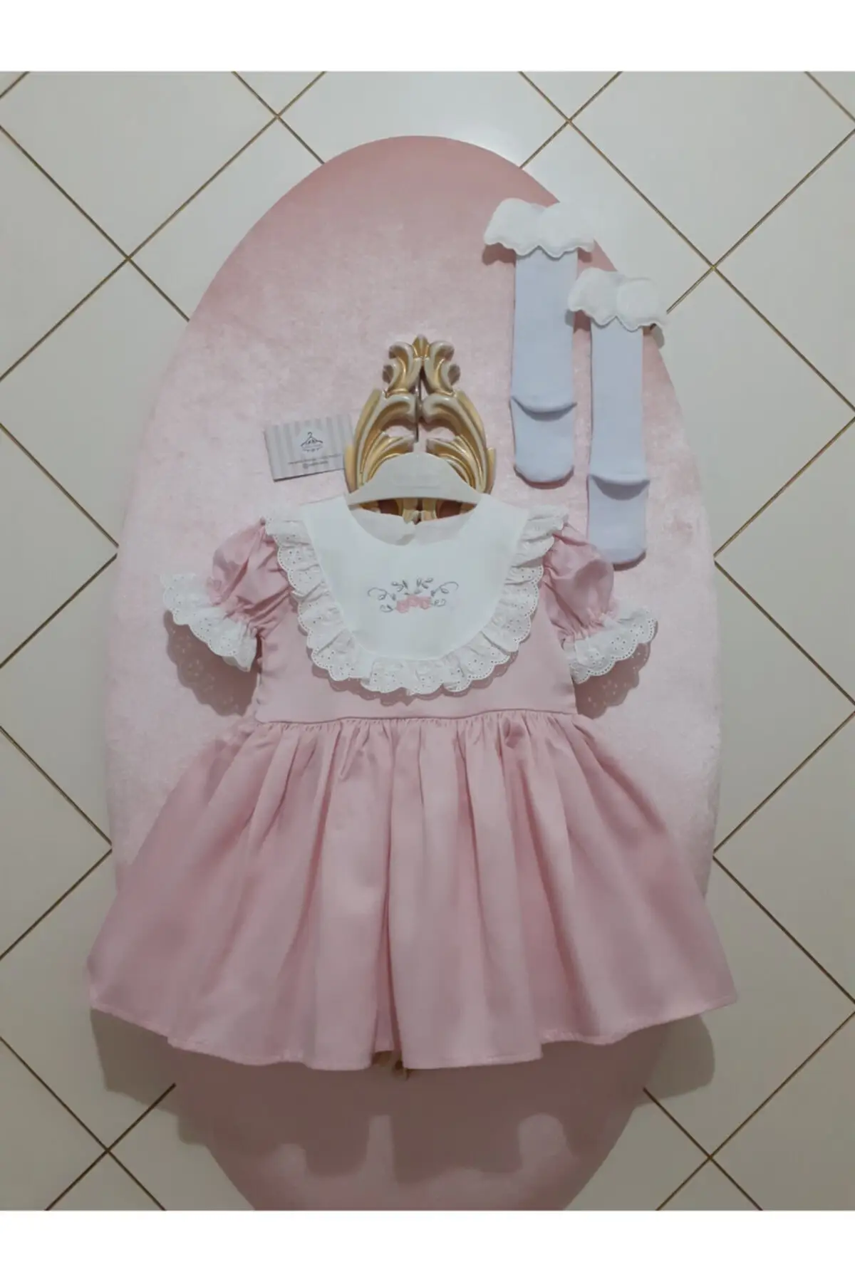 

Розовое хлопковое атласное винтажное платье Fistolu с цветочным принтом на молнии с воздушным шаром