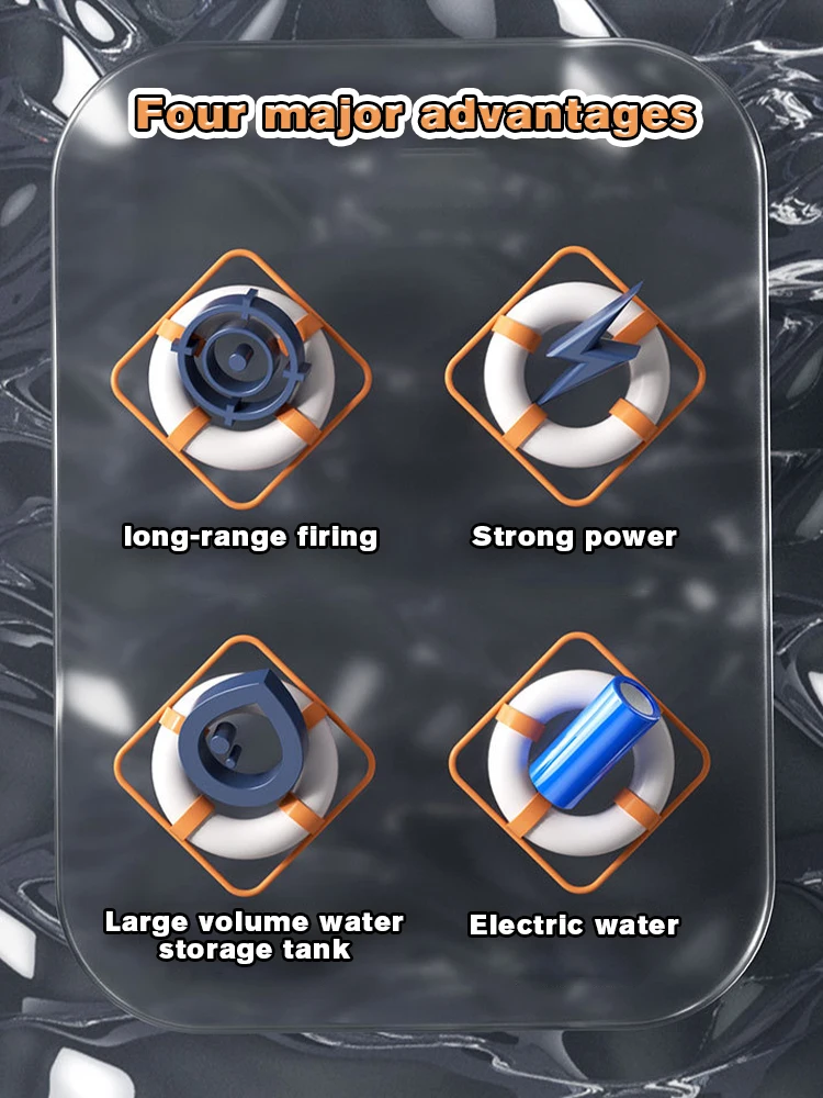 Водяной пистолет M416 электрический для стрельбы игрушечный полностью