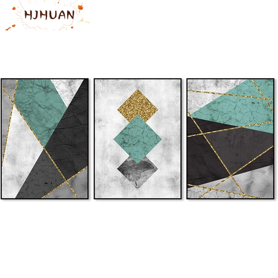 

3 шт. скандинасветильник свет роскошное украшение пейзаж AB алмазная живопись полный квадратный Декор для дома вышивка ручная работа художественные наборы