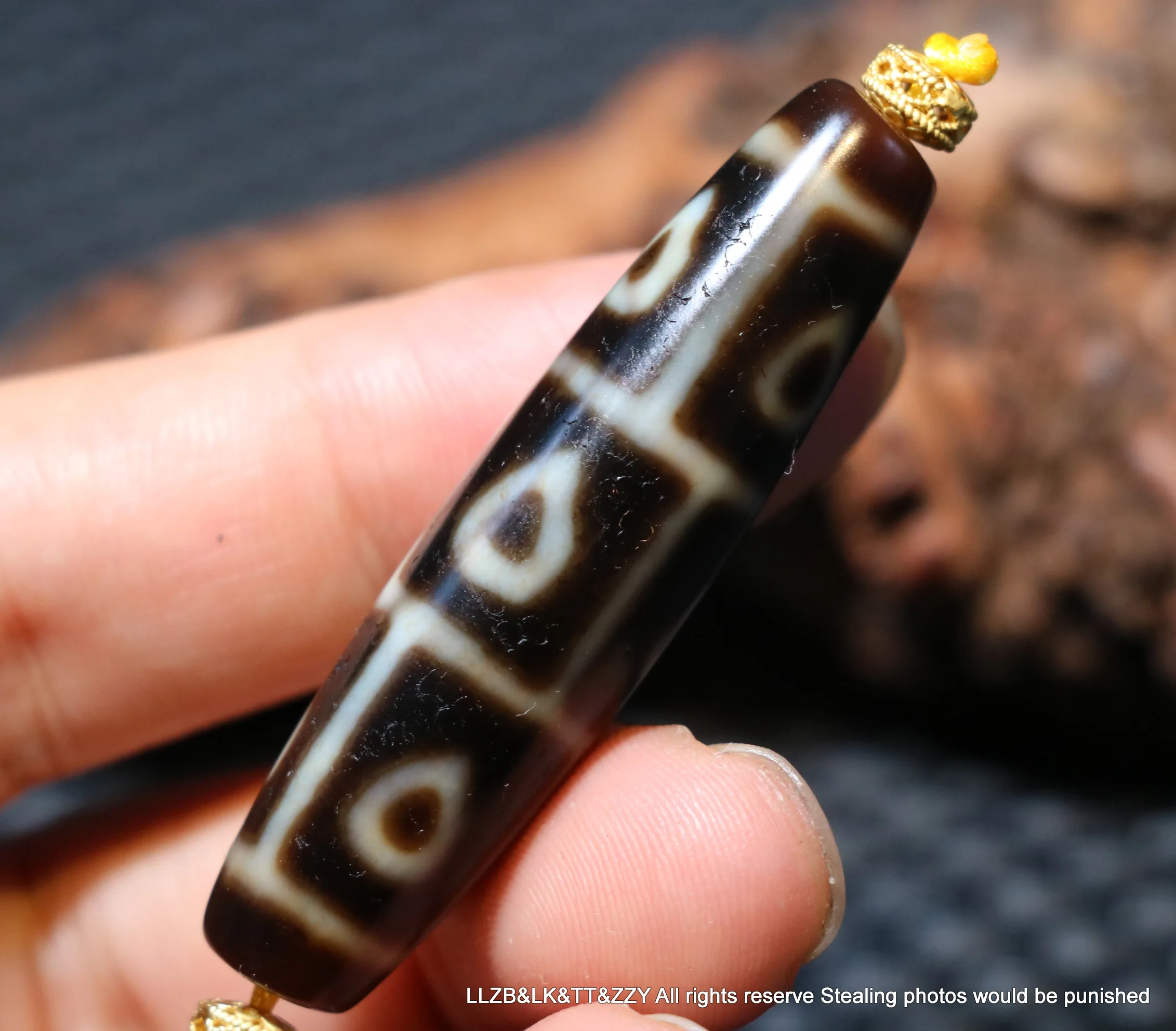 Волшебная энергия Тибетский Старый Агат Топ цвета слоновой кости 9 Будда сердце