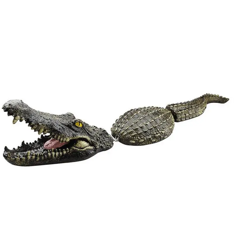 

Resin Floating Crocodile Statue Garden Pond Floating Animal Decoration Park Pool Simulation Decorations