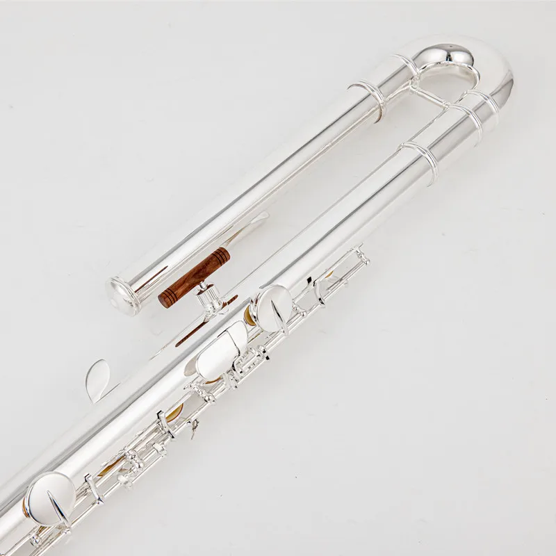 Фото Новая японская флейта Sankyo C Tune, посеребренная, из меди, 16 клавиш, с закрытыми отверстиями, профессиональный музыкальный инструмент с футляром №4