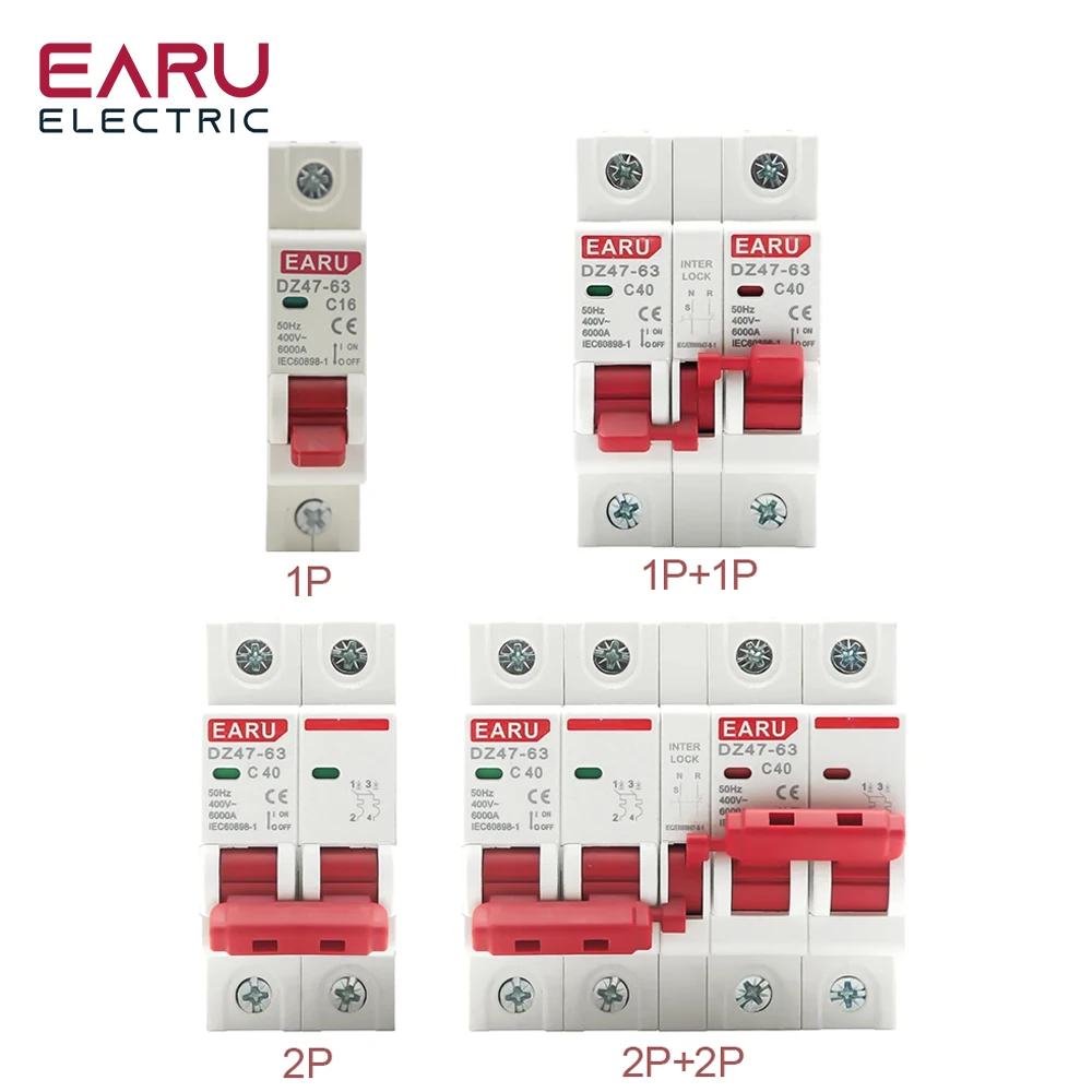 

Автомат защити цепи EARUELETRIC C45N