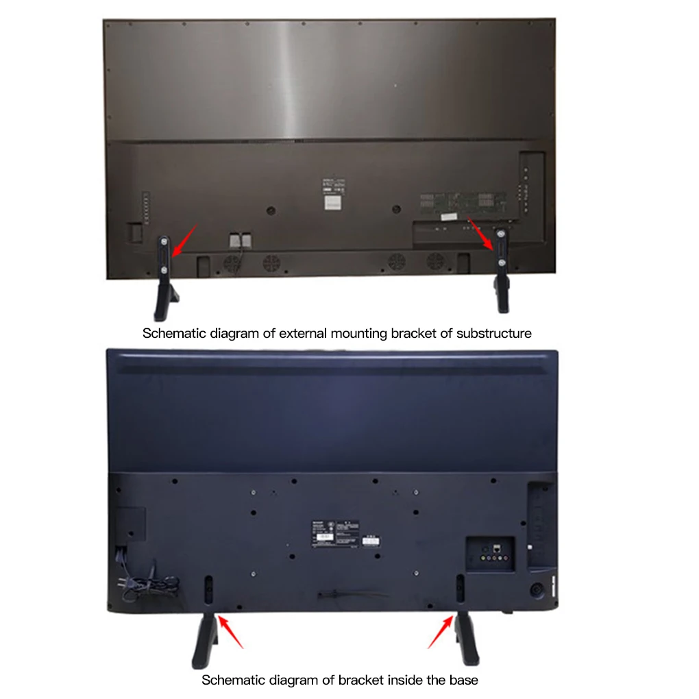 

Household TV Base No-punch LCD Pedestal Wear-resistant Screen Stand Riser Exquisite Efficient Legs for 32 to 65 inches