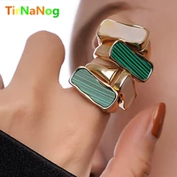 2022 new south korea metallic green restoring ancient ways is the force that press a gram imitation shell ring women jewelry