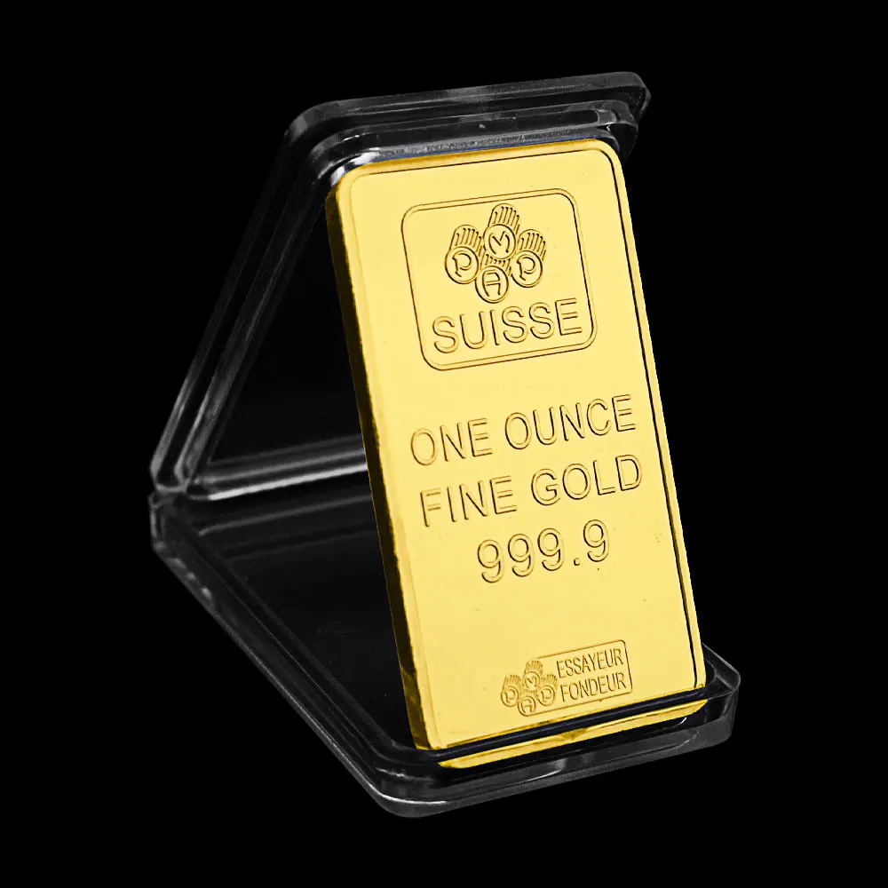 Швейцарский банк золотая монета памятная с золотым покрытием сувенирная