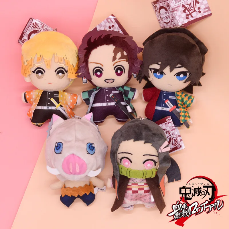 

Anime 15CM Demon Slayer Plush Toys Doll Kimetsu No Yaiba Agatsuma Zenitsu Nezuko Hashibira Figure Cartoon Toys Kids Gift