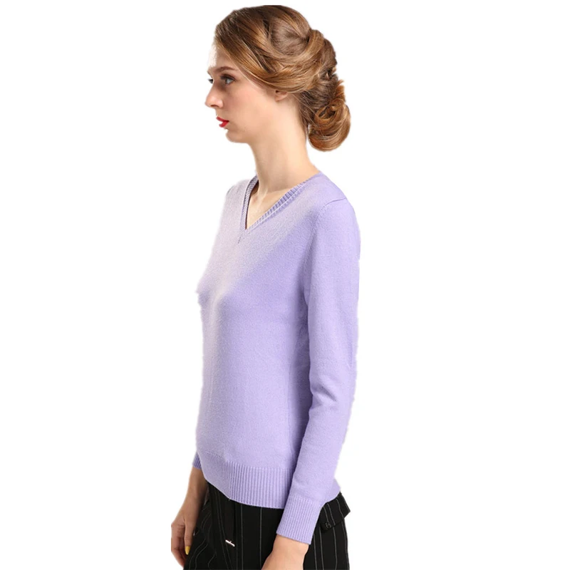 Женский осенне-зимний кашемировый свитер Sparsil джемперы с длинным рукавом женские