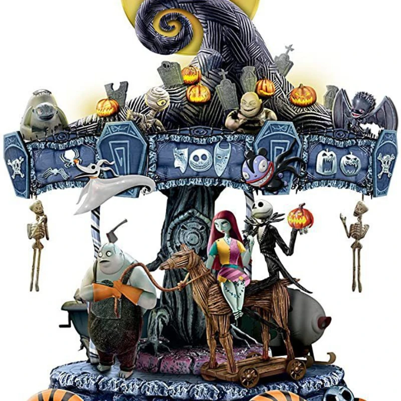 

Carousel Staring Clock Pendant Halloween Ghost Festival Decoration Garden Ornament Elf Living Room Decoration for Halloween Gift