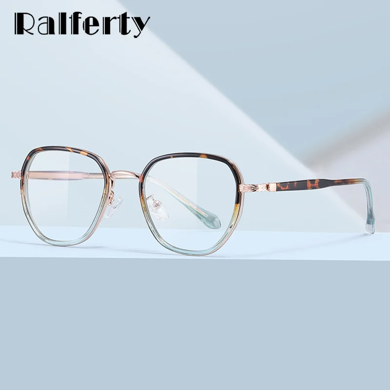 

Ralferty 2022 Designer Women's Glasses Frame Anti Blue Light Eyeglass Frames Men Zero Myopia Prescription Optical Glasses Female