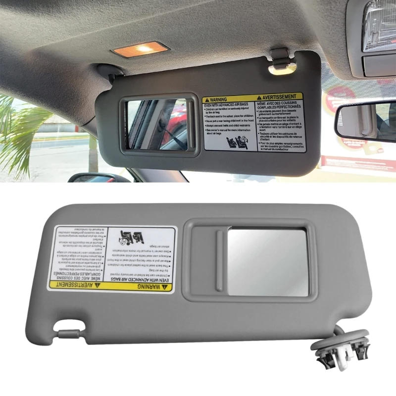 Driver Side Sun-Visor Replacement Fit for RAV4 2006 2007 2008 2009 Replace 74320-42501-B2 Car Interior Accessories Grey