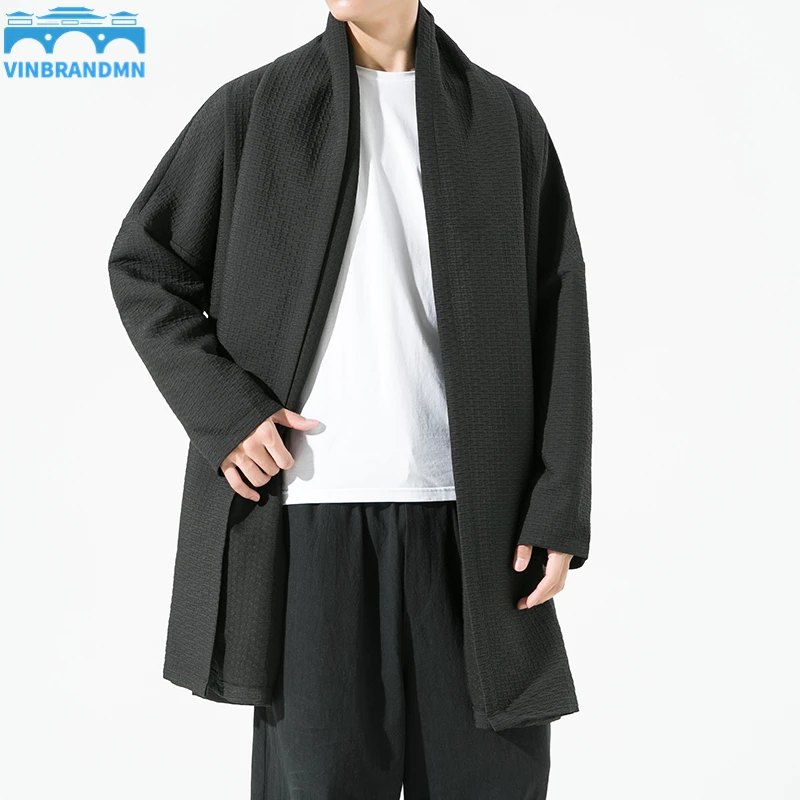 

Осень-зима 2022, утепленная стеганая мужская куртка в китайском стиле, искусственная накидка, ветровка ханьфу, куртка, Топ