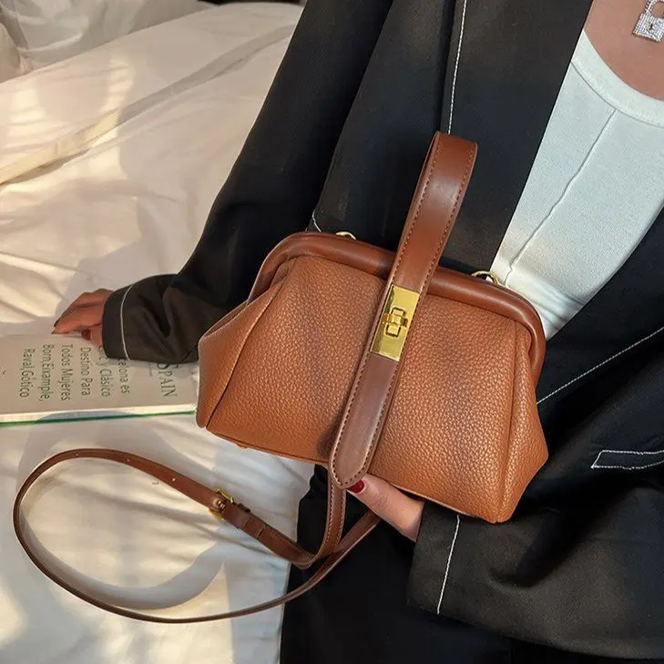 Новая дизайнерская Ретро сумка простая однотонная через плечо Роскошная