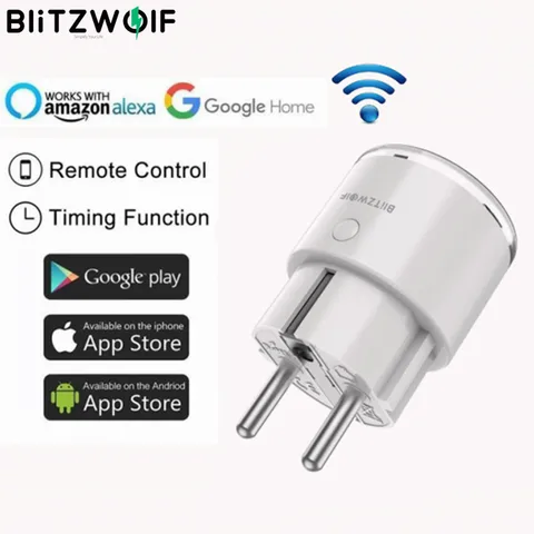Беспроводная розетка BlitzWolf BW-SHP6 Pro, 15 А, 3450 Вт, Wi-Fi