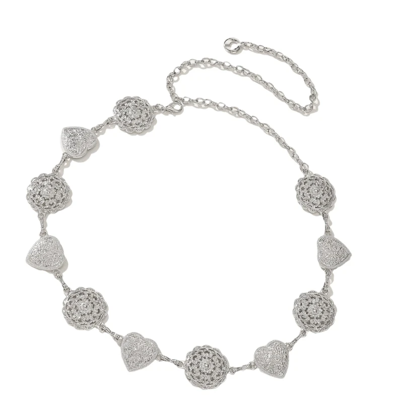 SZL пояс с цветочным сердечком цепочкой для платья женщин на талию ковбойский