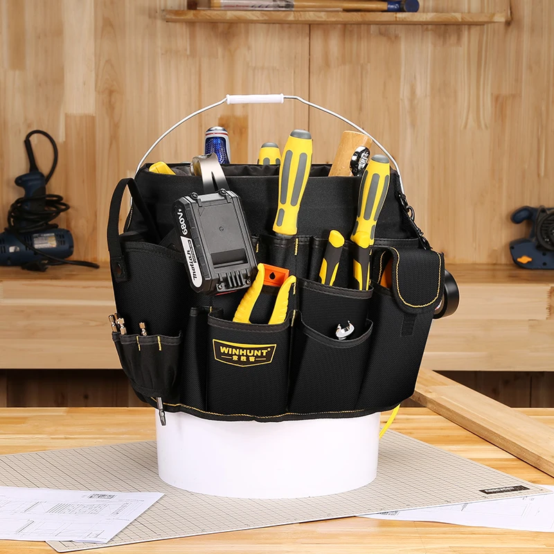 

Large Professional Tool Bag Bucket Garden Canvas Complete Tool Case Wrench Screwdriver Multifunctional Caisse A Outils Storage