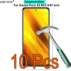 10 шт.лот для Xiaomi Poco X4 Pro X3 GT NFC 9H твердость 2.5D ультратонкое Закаленное стекло Защитная пленка для экрана