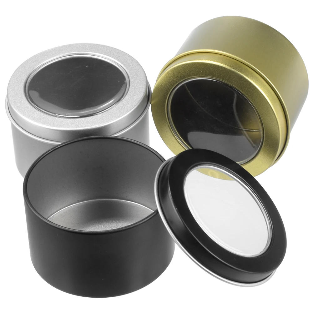 

1PC Aluminum Candle Tin 104ml Round Candle Containers Storage Cosmetic Jar Oil Cream Pot Aromatherapy Sealed Metal Can Travel
