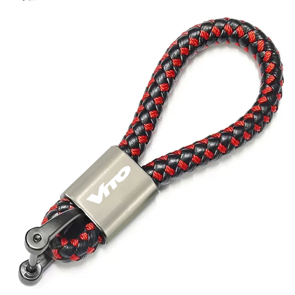 

Высококачественные автомобильные аксессуары для Mercedes Benz AMG VITO, Плетеный веревочный брелок с логотипом на заказ, металлический брелок для ключей, кольцо для ключей, держатель цепочки