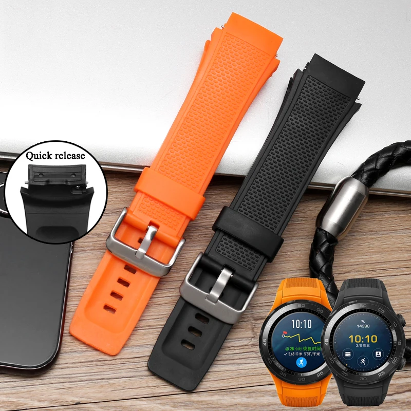 

Huawei Gen 2 Smartwatch Sport Replacement Wristband Accessory Strap for Huawei watch gt 2 Strap 22mm Bracelet Orange Black