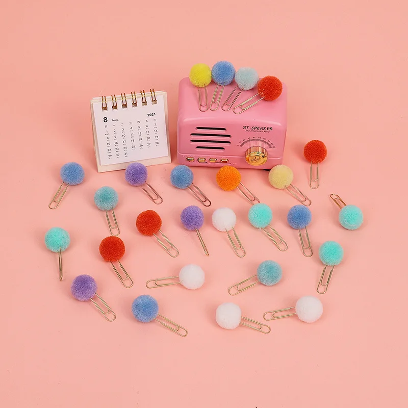 

Металлические зажимы для бумаги, 10 карамельных цветов