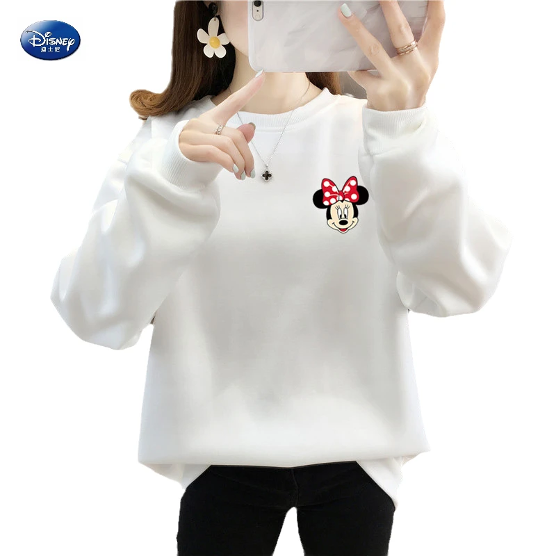 

Disney Cartoon Minnie Mouse Cute Kawaii Hoodie Sweatshirt for Women Ladies Autumn Winter Korean Fashion Moletom Feminino Y2K
