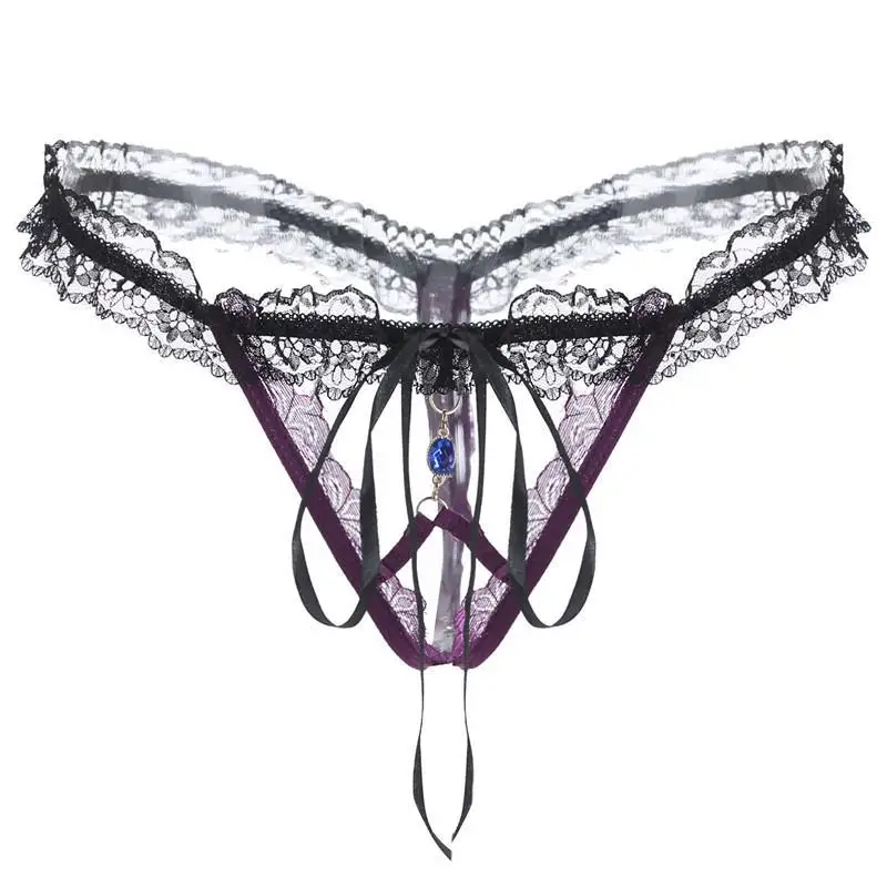 

Sexy Lingerie Panties Bow Jewel Open Crotch Thong Sexy T Pants Underwear Women Sexy Panties Panties Women Butterfly Thong