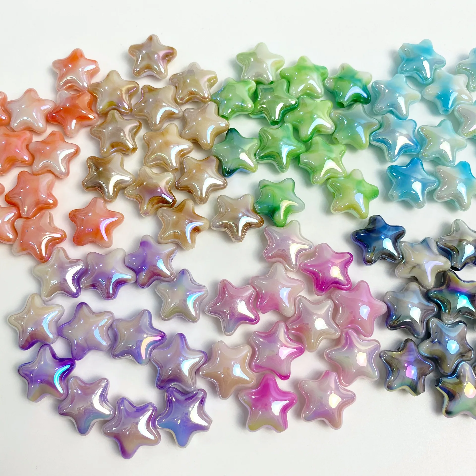 

20pcs/pack Mixed Color Star Beads Acrylic Cute Beads for DIY Jewelry Making