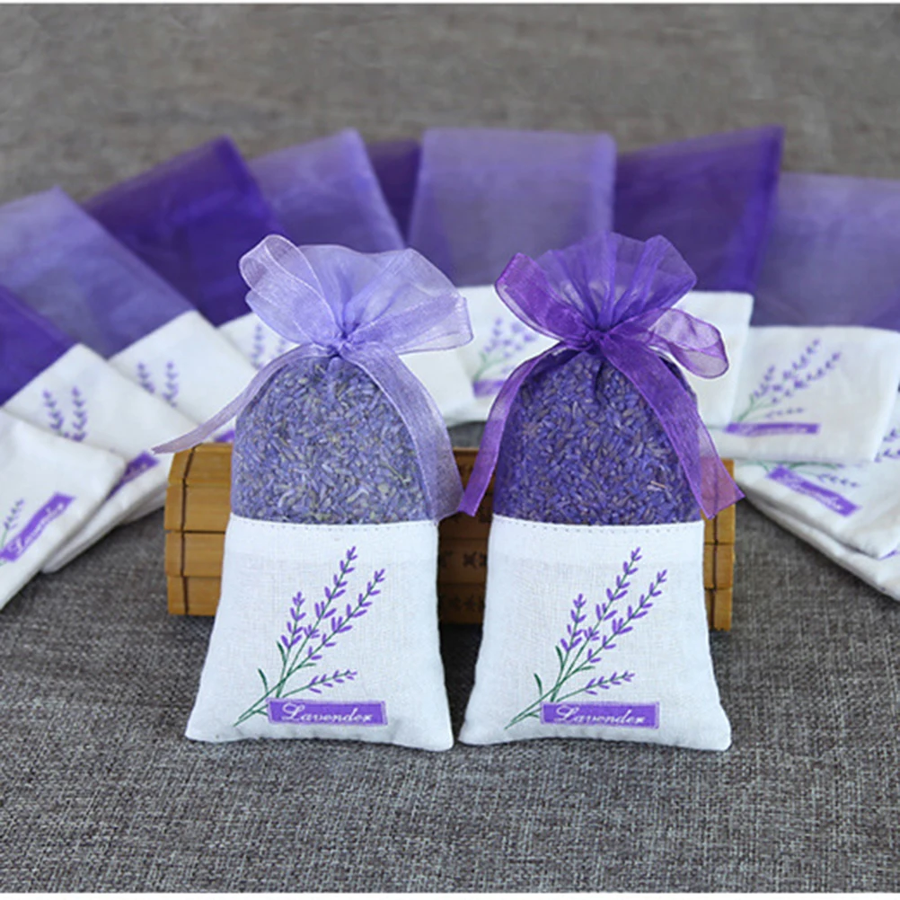 

25pcs Lavender Sachet Bag Empty Lavender Bags Fragrance Pouch Floral Printing Fragrance Pouch Sachets Bag for Relaxing Sleeping