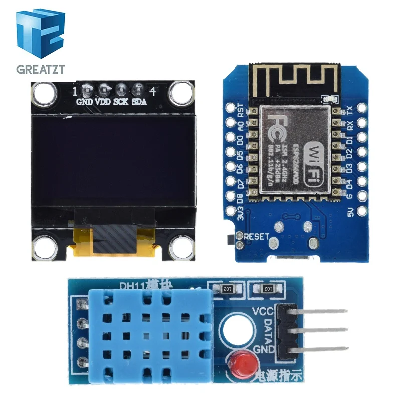 Фото WeMos D1 Mini ESP8266 ESP-12F Плата разработки Wi-Fi с CH340G USB Lua NodeMCU IOT 3,3 В, разъем для проектов IoT №1