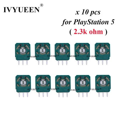 IVYUEEN, 10 шт., для геймпада PlayStation 5 PS5, 3D аналоговые стики, 3-контактный модуль, кнопка микропереключения
