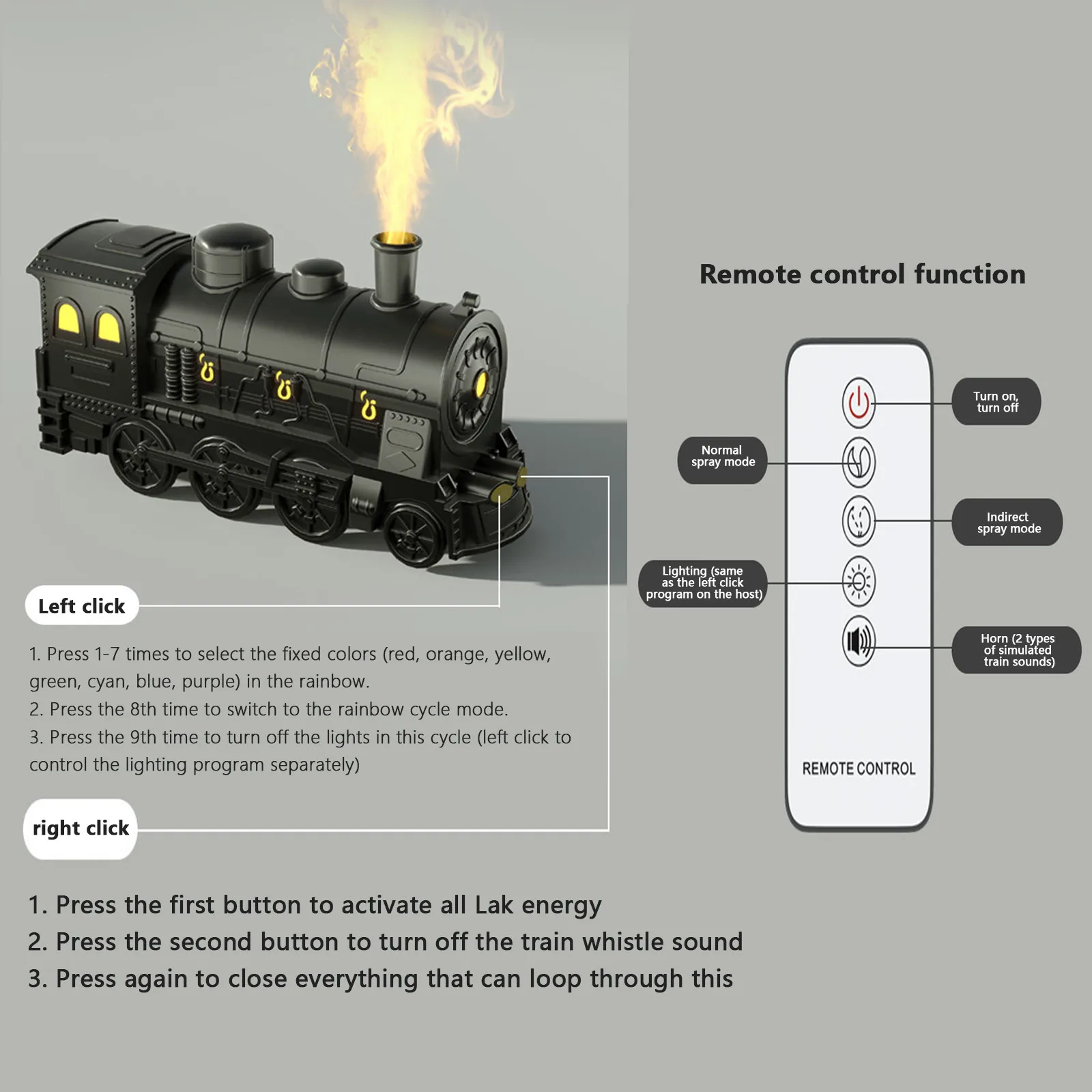 Мини-диффузор для ароматерапии с поездом