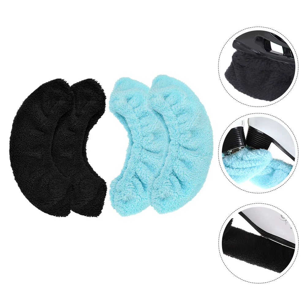 

2 Pairs Absorb Water Figure Skating Knife Cover Men Women Plush Towels Skates Guards Polyester Children Hockey Blades Covers