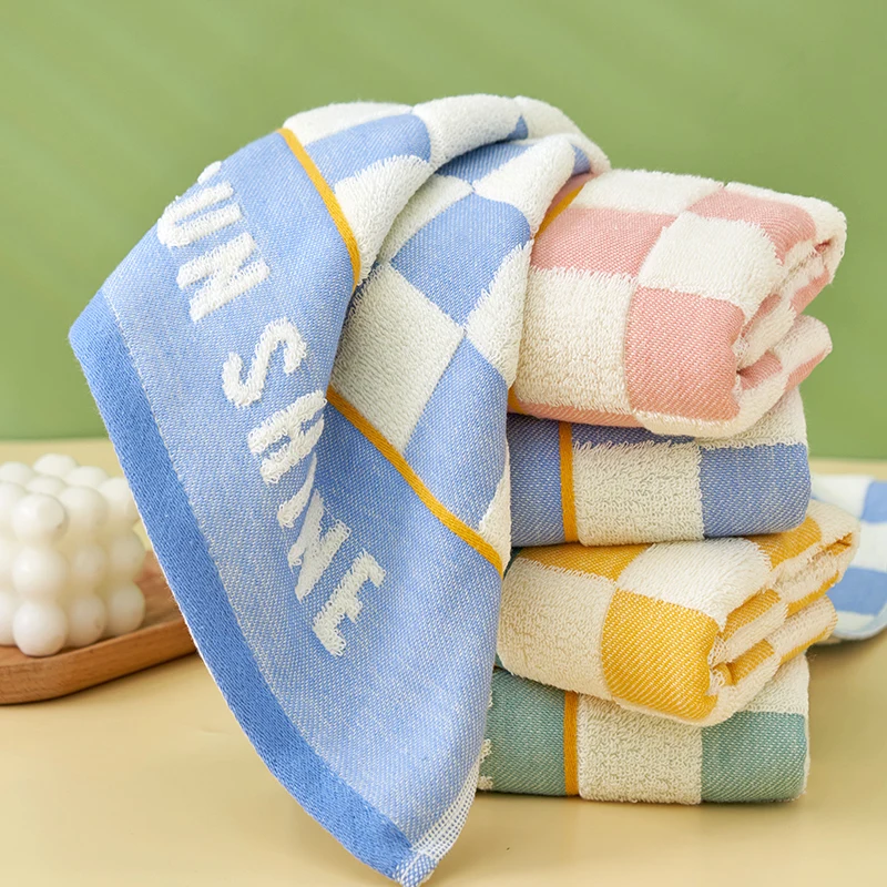 

Plaid Towels Do Not Shed Hair In The Bathroom Household Bath Towels Are Thickened And Soft Absorbent Men's And Women's Towels