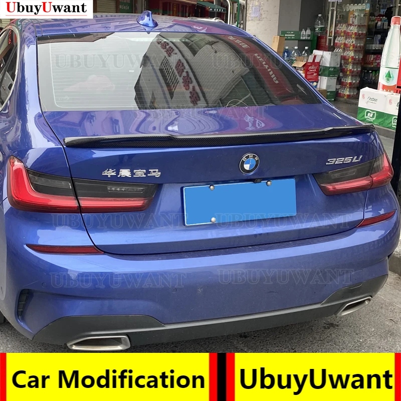 

Для BMW Новинка 3 серии 325li 2019-2022 года G20 CS стиль высокое качество углеродное волокно Материал Задний спойлер багажник крыло багажника