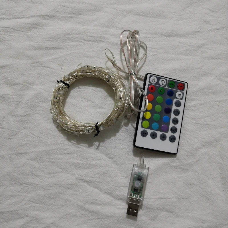 16 цветов светодиодные гирлянды 100 светодиодных рождественских гирлянд USB