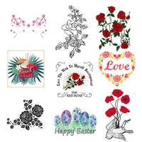heat transfer for clothes cartoon letter applique iron on transfers for clothing stickers summer fashion rose flower thermal